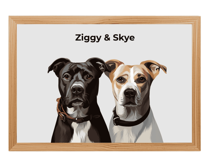 Custom Pet Portrait - Two Pets