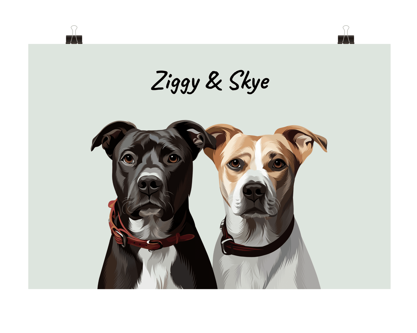 Custom Pet Portrait - Two Pets