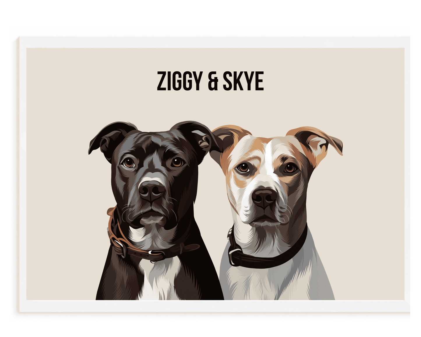Custom Pet Portrait - Two Pets